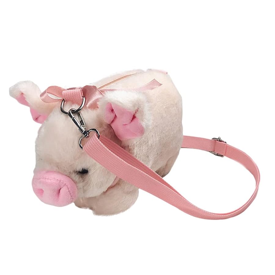 lovely⭐︎pig LUOZZY Plush Pig Crossbody Bag Cartoon Shoulder Bag Plush